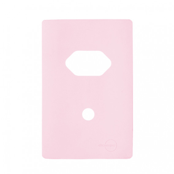 Placa p/ 1 Tomada + furo 4x2 - Novara Especiais Petala